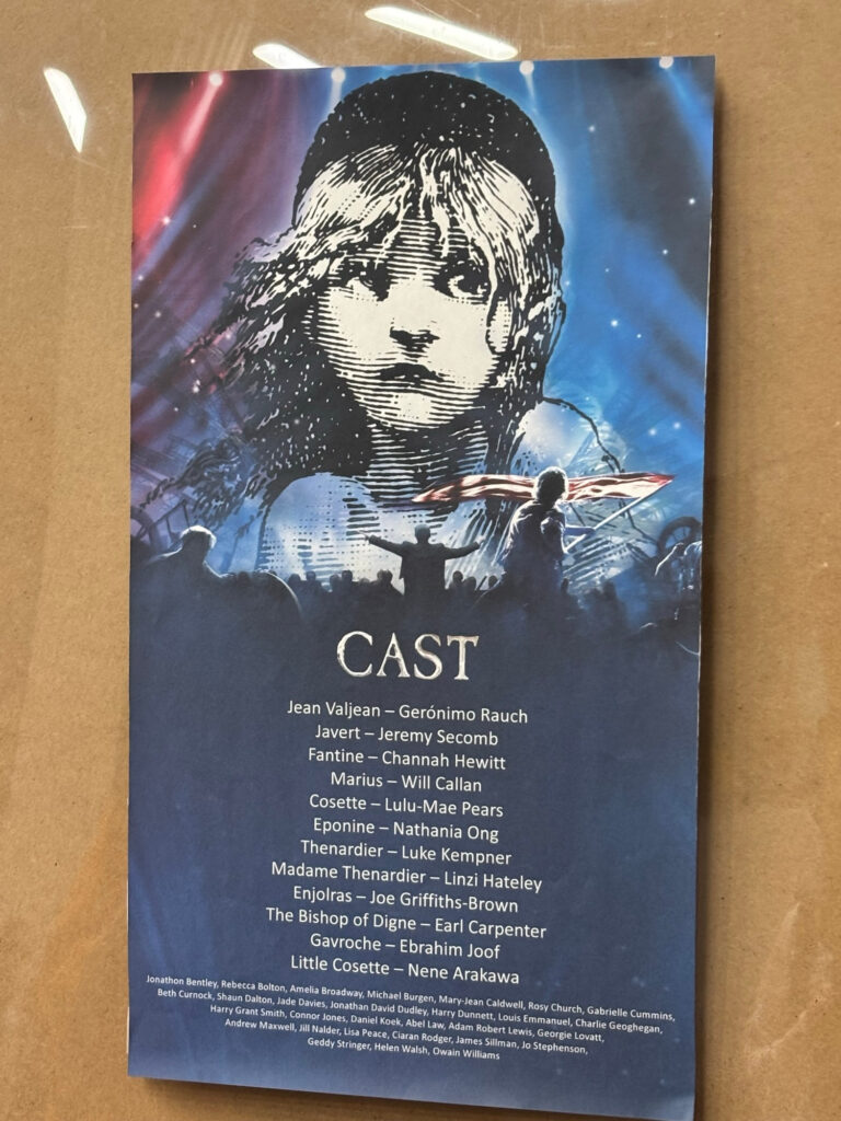 レ・ミゼラブルのキャスト表